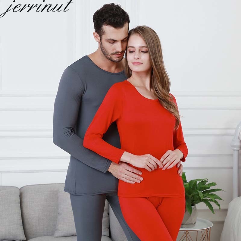 Jerrinut Winter Plus Size L- 6XL Long Johns For Male Female Warm Thermal Underwear Set Clothing Men Woman Thermal Suit 201027