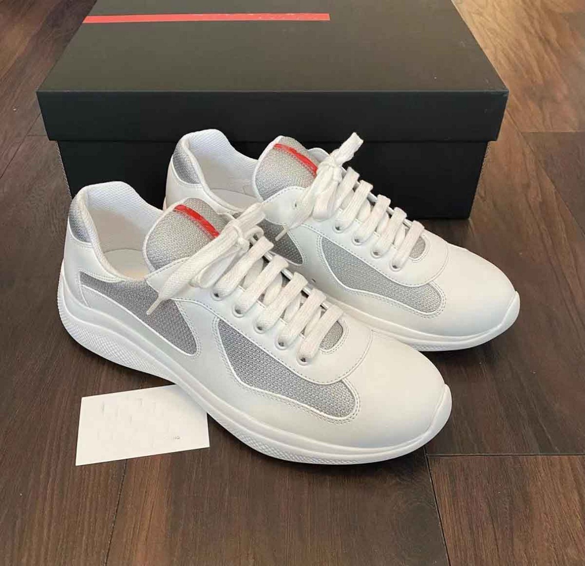EU38-46 Original Box America Cup Sneakers Shoes Patent Leather & Mesh Trainers Rubber Sole Fabric Sports Lace-up Nylon Casual Outdoor Sports