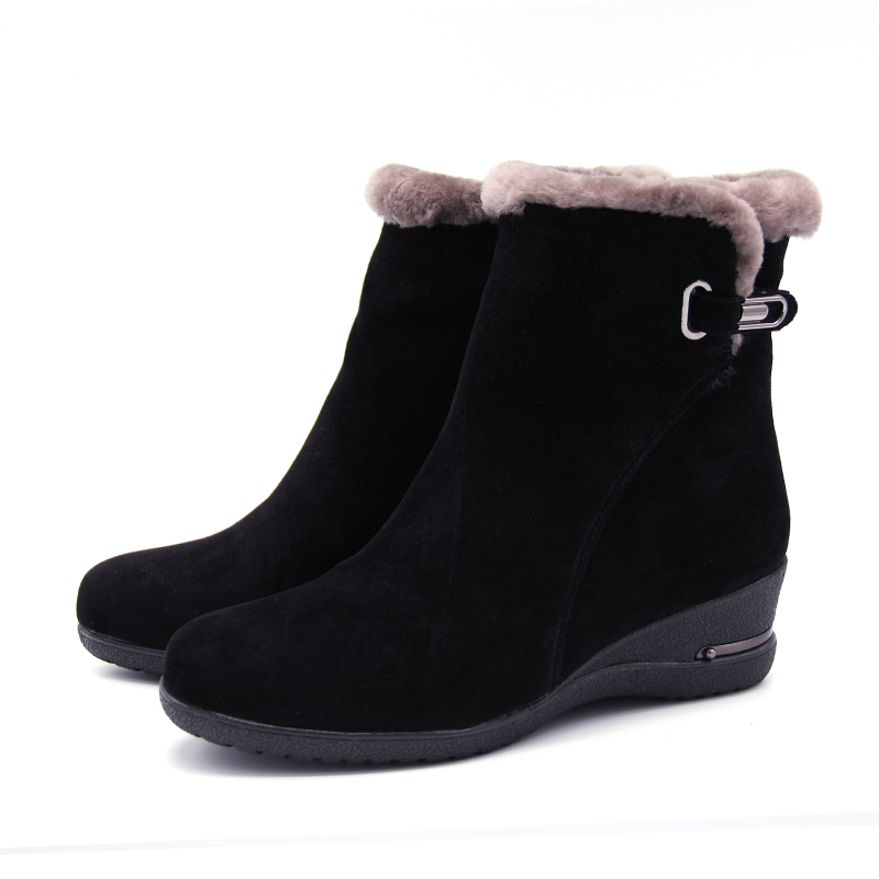 Winter Warm Wool Snow cow shoes Genuine Leather plus size Wedges Non-slip Women Boots 201022, Brown
Winter Warm Wool Snow cow shoes Genuine Leather plus size Wedges Non-slip Women Boots 201022, Brown