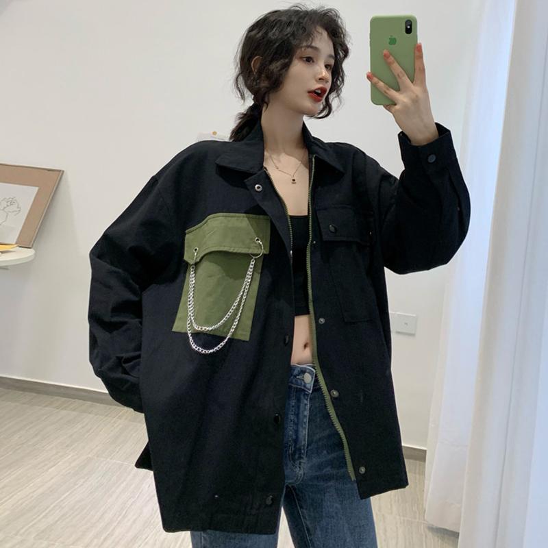 Hipster Streetwear Loose Jacket Women Fashion Brand Ulzzang Korean Harajuku Style Loose Coat Unisex Bf Autumn Moda Feminina New, Black
Hipster Streetwear Loose Jacket Women Fashion Brand Ulzzang Korean Harajuku Style Loose Coat Unisex Bf Autumn Moda Feminina New, Black