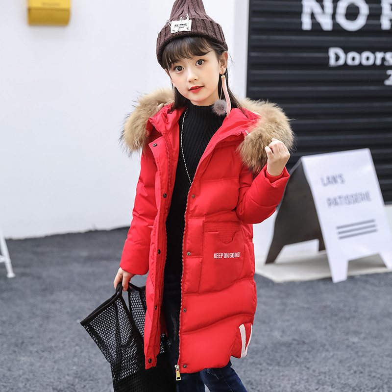 Teens Girls Padded Fur Jacket Winter Coat Children Kids Outerwear Teenager Warm Parkas Parks for Girls 4 5 6 8 9 10 12 Years 201102