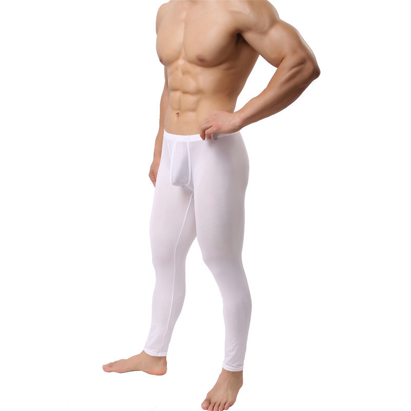 Men Trousers + Undershirts Ice Silk Penis Pouch Leggings Shorts Sleeve T-shrirts Sets Sports Bodybuilding Gym Fitness Homewear 201023