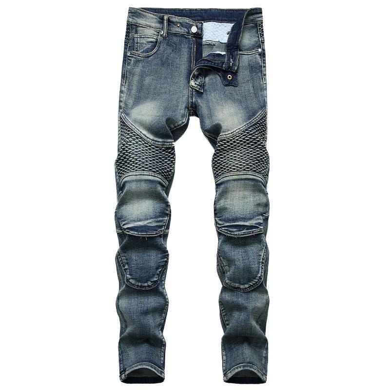 2020 AUTUMN Skateboard Spring Men's Ripped Street HIP HOP Punk Stretch Bike Jeans Trendy Holes Straight Denim Trouers, Blue
2020 AUTUMN Skateboard Spring Men's Ripped Street HIP HOP Punk Stretch Bike Jeans Trendy Holes Straight Denim Trouers, Blue