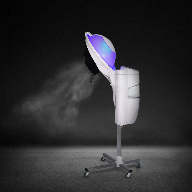 Professional Salon Hair Steamer Machine 7 Lights Functions for Dyeing Perming Oil Treatment Color ProcessorAccelerator Barber Use