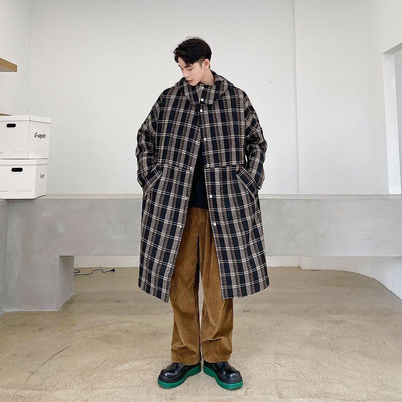 Korean Plaid Woolen Coat Men's Fashion Retro Casual Oversize Long Woolen Coat Men Loose Hooded Mens Overcoat -XL, Brown
Korean Plaid Woolen Coat Men's Fashion Retro Casual Oversize Long Woolen Coat Men Loose Hooded Mens Overcoat -XL, Brown
