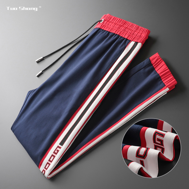 Mens Breathable Jogger Pants New Drawstring Sports Track Pants Men Street Fashion Side Stripe Designer Joggers Casual Trousers Y1114, Black
Mens Breathable Jogger Pants New Drawstring Sports Track Pants Men Street Fashion Side Stripe Designer Joggers Casual Trousers Y1114, Black