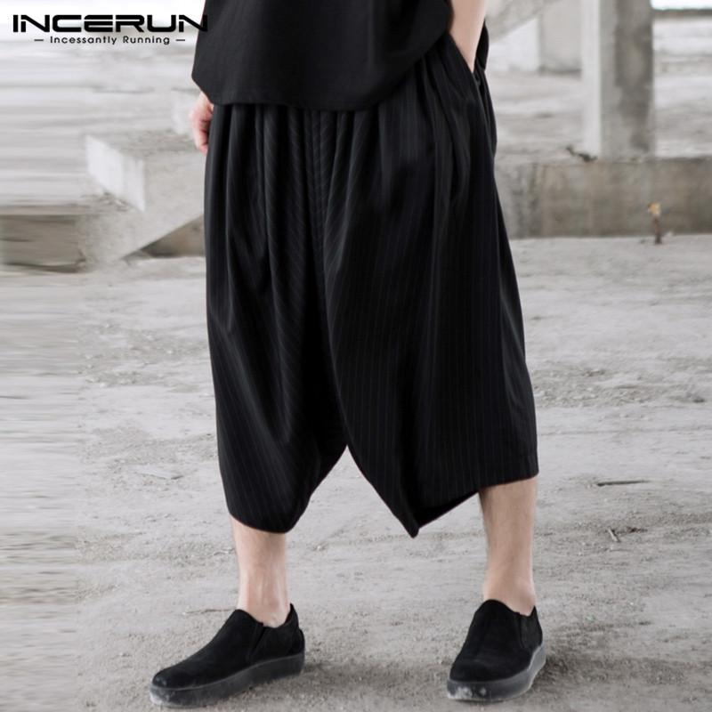 INCERUN Wide Leg Joggers Long Elastic Waist Trousers Breathable Loose Drop Crotch Pantalones Mens Summer Striped Pants Baggy 5XL, Black
INCERUN Wide Leg Joggers Long Elastic Waist Trousers Breathable Loose Drop Crotch Pantalones Mens Summer Striped Pants Baggy 5XL, Black
