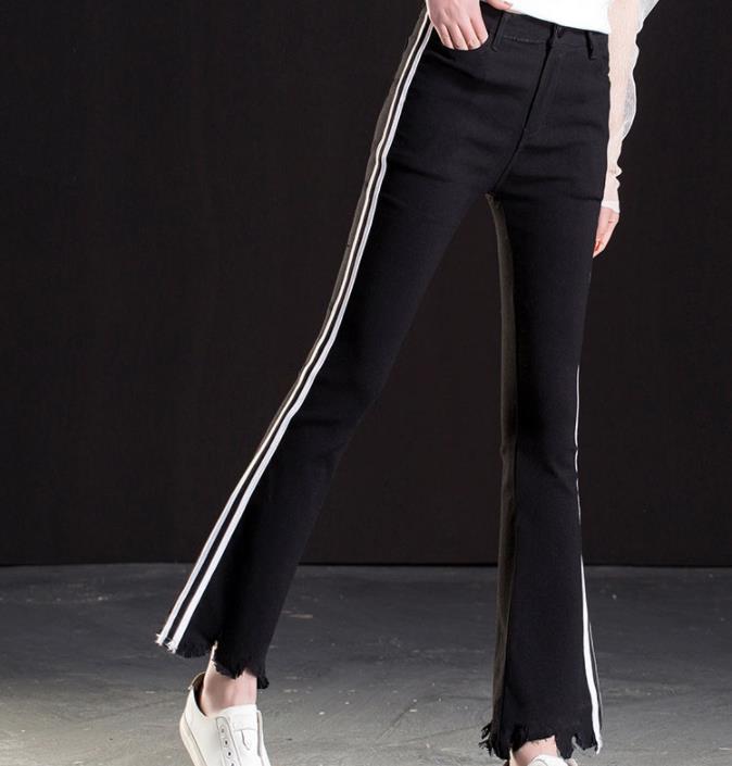 Autumn High-waist Women Big Black Stretch Thin Nine Pants Random Burns Oz9o
Autumn High-waist Women Big Black Stretch Thin Nine Pants Random Burns Oz9o