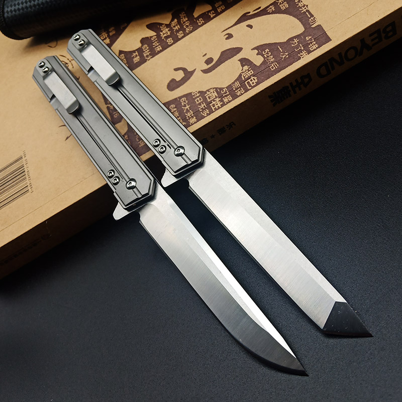 New Sharp Bearing Folding Knife D2 Blade Titanium alloy handle Flipper Camping Outdoor Pocket Knife Survival Hunting Knives EDC Tool
New Sharp Bearing Folding Knife D2 Blade Titanium alloy handle Flipper Camping Outdoor Pocket Knife Survival Hunting Knives EDC Tool