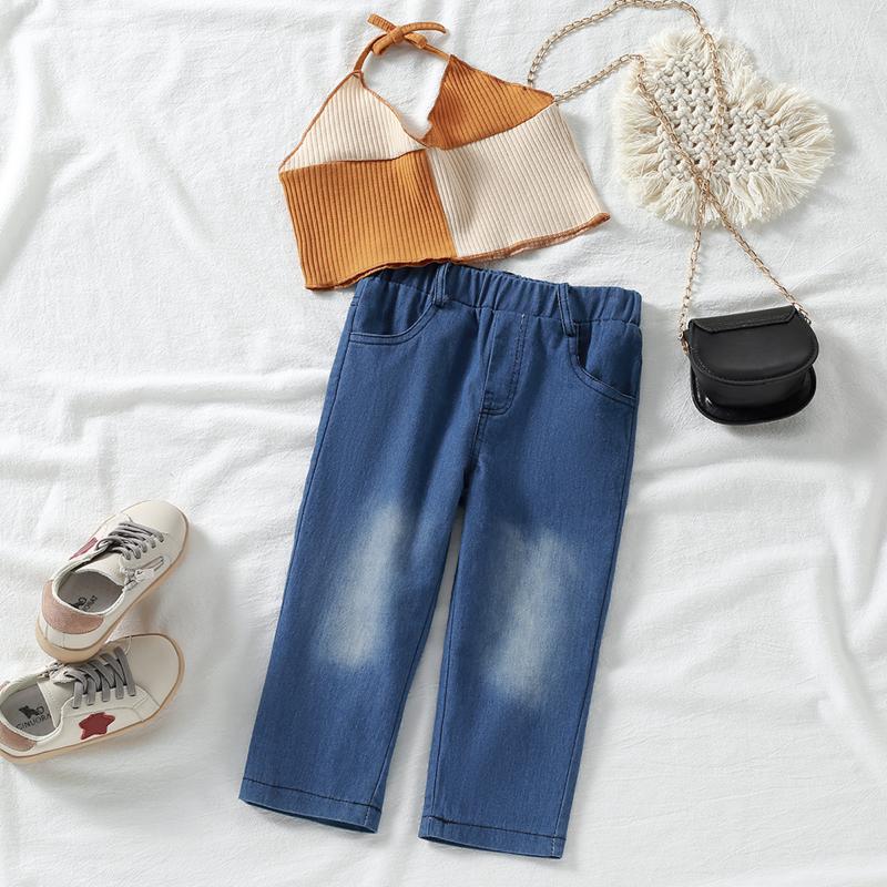 Clothing Sets 1-6Y Fashion Toddler Baby Girls Summer Clothes Patchwork Sleeveless Halter Vest Tops Denim Blue Pants 2pcs, White
Clothing Sets 1-6Y Fashion Toddler Baby Girls Summer Clothes Patchwork Sleeveless Halter Vest Tops Denim Blue Pants 2pcs, White