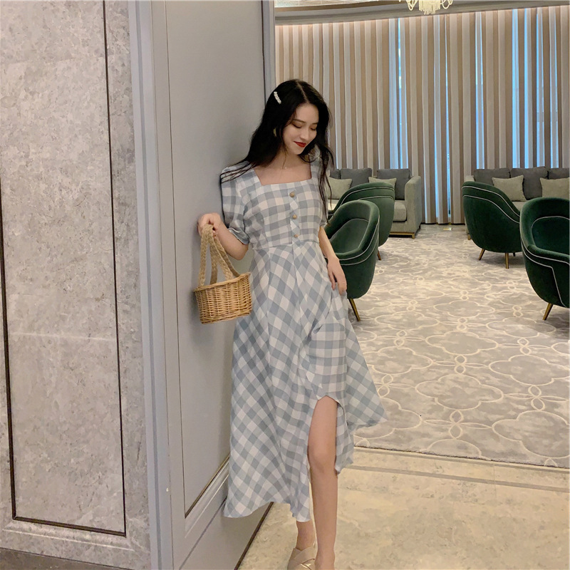 2021 New Women with short sleeves boho from vintage women's plaid sweet summer casual dress plus size 5xl OCX7, Blue plaid.
2021 New Women with short sleeves boho from vintage women's plaid sweet summer casual dress plus size 5xl OCX7, Blue plaid.