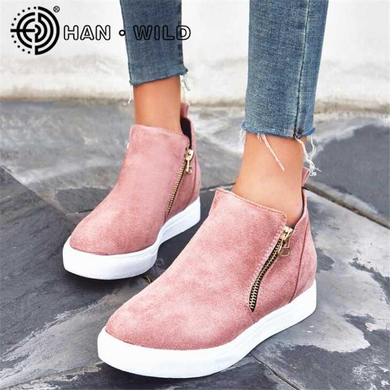 Women Platform Ankle Boots Wedges Sneakers Ladies Slip On Creepers Flat Shoes Women Woman Short Boots Botas Mujer Size 35-431, Black
Women Platform Ankle Boots Wedges Sneakers Ladies Slip On Creepers Flat Shoes Women Woman Short Boots Botas Mujer Size 35-431, Black