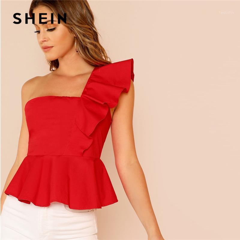 SHEIN Glamorous Red Ruffle Trim One Shoulder Peplum Slim Fit Peplum Plain Top Cap Sleeve Blouse Women Spring Elegant Blouses1
SHEIN Glamorous Red Ruffle Trim One Shoulder Peplum Slim Fit Peplum Plain Top Cap Sleeve Blouse Women Spring Elegant Blouses1