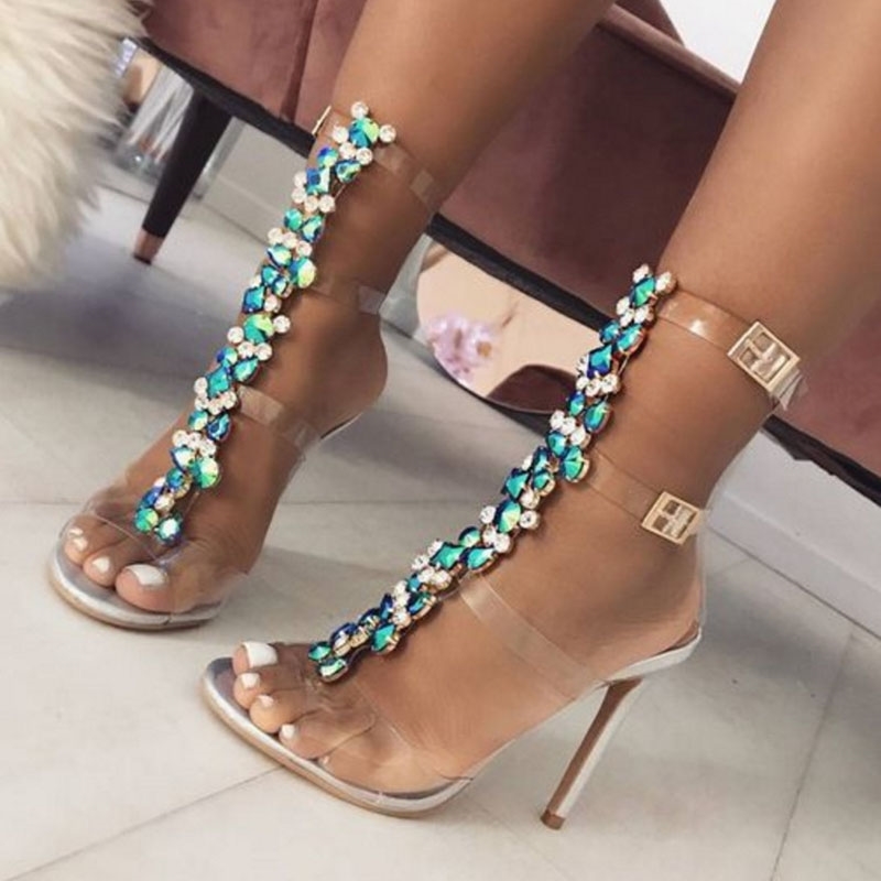 bling bling sandals PVC Design Rhinestone Transparent Stiletto Sandals Shoes Crystal T-Strap Lady High Heels Sexy Party Shoes, Black
bling bling sandals PVC Design Rhinestone Transparent Stiletto Sandals Shoes Crystal T-Strap Lady High Heels Sexy Party Shoes, Black