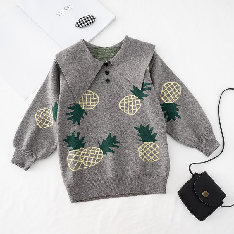 Girls Clothes Autumn Winter Children's Clothes Cartoon Pineapple Print Lapel Baby Long-sleeved Sweater Baby Girl Dress1, 2122 gray
Girls Clothes Autumn Winter Children's Clothes Cartoon Pineapple Print Lapel Baby Long-sleeved Sweater Baby Girl Dress1, 2122 gray