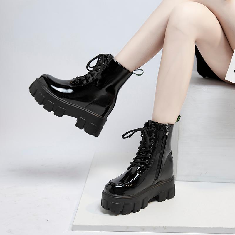Wedge Ankle Boots Women Shoes Chunky Platform Patent Leather Boots Winter Shoes Women Hidden Heel Black Botas Mujer
Wedge Ankle Boots Women Shoes Chunky Platform Patent Leather Boots Winter Shoes Women Hidden Heel Black Botas Mujer