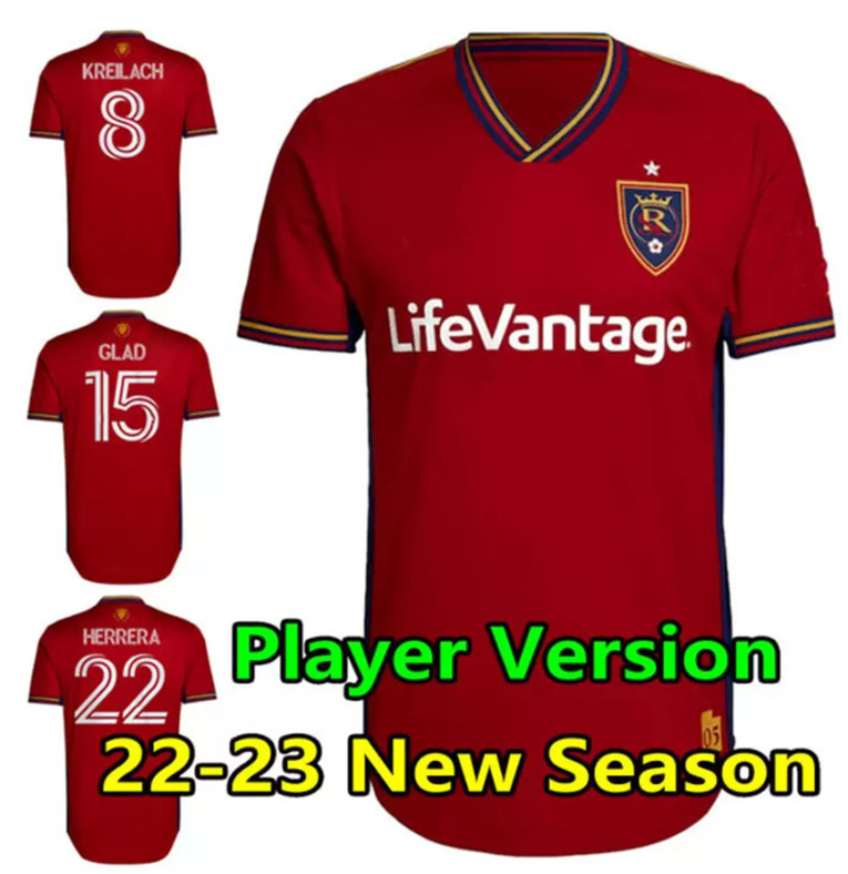 Player version Real 2022 2023 Salt Lake Soccer Jerseys KREILACH MERAM CORDOVA GLAD 22 23 football tight shirt
Player version Real 2022 2023 Salt Lake Soccer Jerseys KREILACH MERAM CORDOVA GLAD 22 23 football tight shirt