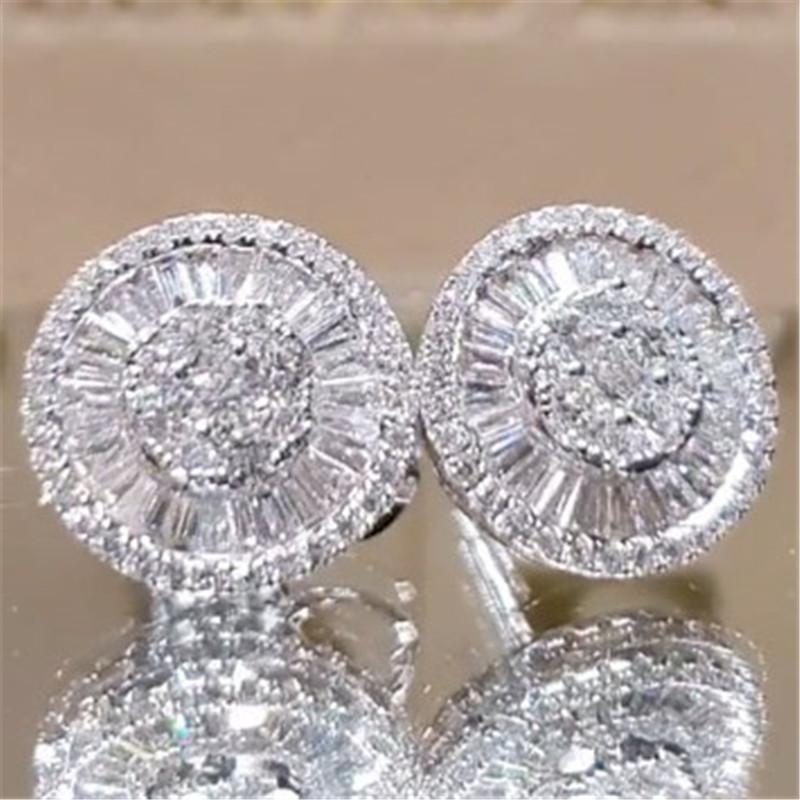 VAGZEB Female Luxury Crystal Round Stud Earrings Vintage Silver Color Wedding Jewelry White Zircon Stone Earrings For Women
VAGZEB Female Luxury Crystal Round Stud Earrings Vintage Silver Color Wedding Jewelry White Zircon Stone Earrings For Women