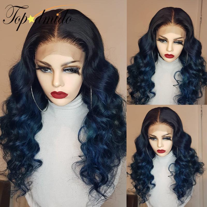 Lace Wigs Topodmido Ombre Color Blue Front Human Hair With Baby Remy Loose Wave 13x6 Wig For Women, Black;brown
Lace Wigs Topodmido Ombre Color Blue Front Human Hair With Baby Remy Loose Wave 13x6 Wig For Women, Black;brown
