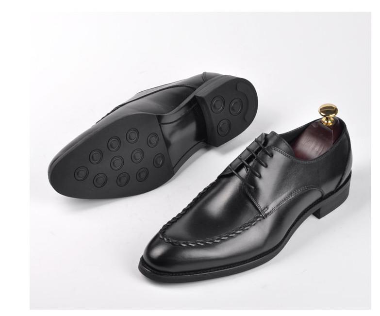 Trend genuine leather British men's pointed business dress shoes summer black breathable non-slip thick men's shoes1, As pic
Trend genuine leather British men's pointed business dress shoes summer black breathable non-slip thick men's shoes1, As pic