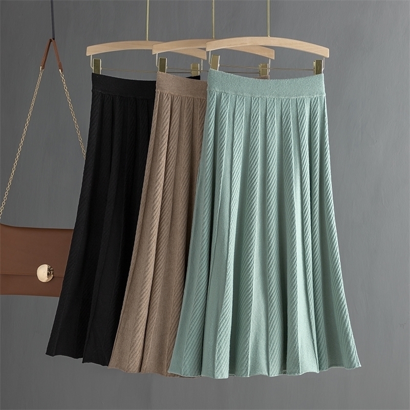 GIGOGOU Thick Warm Women Pleated Skirts Autumn Winter Elastic High Waist Knitted Sweater Skirts Long A Line Midi Black Skirt Y200326, Apricot mk8019
GIGOGOU Thick Warm Women Pleated Skirts Autumn Winter Elastic High Waist Knitted Sweater Skirts Long A Line Midi Black Skirt Y200326, Apricot mk8019