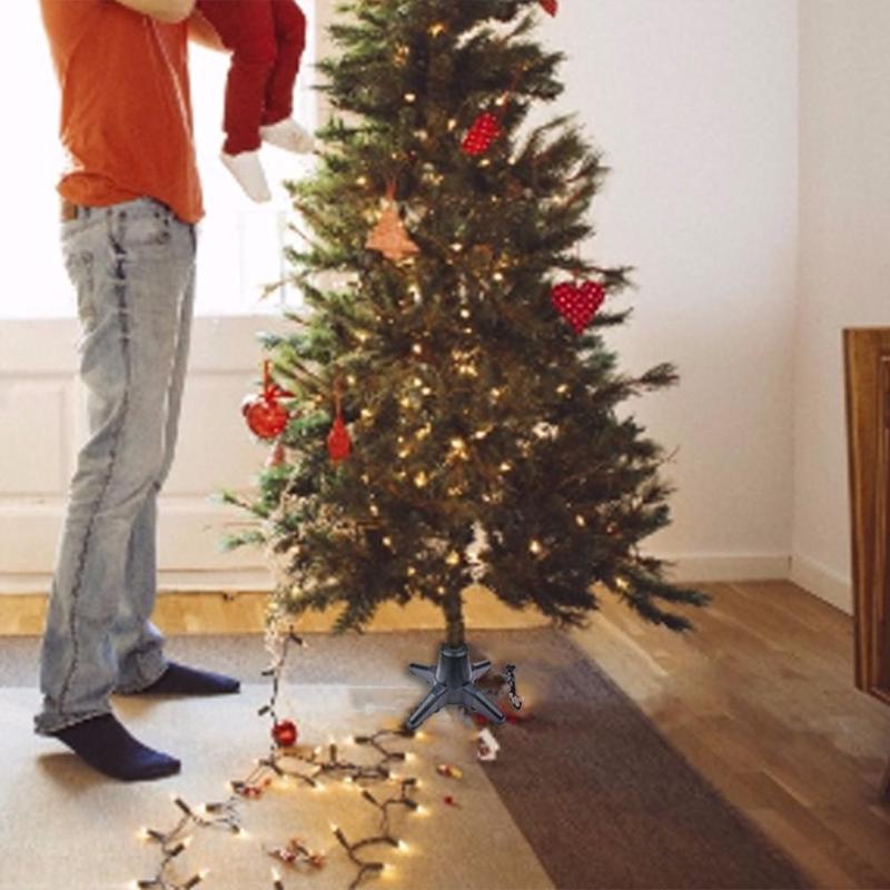New Christmas Tree Stand Electric Christmas Tree 360 Degree Rotating Base Stand With 3 Gears For Decoration