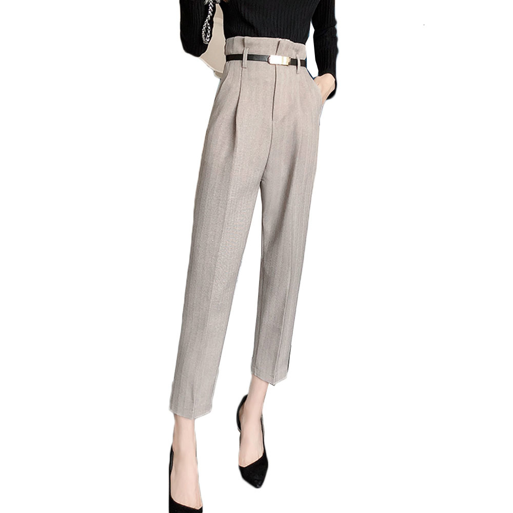 2021 New Ol Style Khaki Iwomen Pants Loose Sashes Pencil Pant High Waist Elegant Work Trousers Female Casual Pantalon Femme Y107 Klvl
2021 New Ol Style Khaki Iwomen Pants Loose Sashes Pencil Pant High Waist Elegant Work Trousers Female Casual Pantalon Femme Y107 Klvl