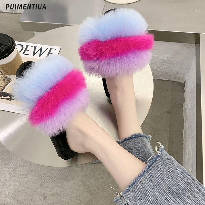 Puimentiua Mixed Colors Faux Fur Slippers Women Slides Indoor Home Furry Fluffy Non-slip Platform Shoes Outdoor Slides Ladies1, Color 1
Puimentiua Mixed Colors Faux Fur Slippers Women Slides Indoor Home Furry Fluffy Non-slip Platform Shoes Outdoor Slides Ladies1, Color 1