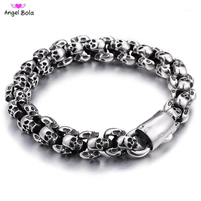 Punk 22.5cm Long Skull Bracelets for Men Stainless Steel Shiny Skull Charm Link Chain Buddha Brecelets Male Gothic Jewelry 20201
Punk 22.5cm Long Skull Bracelets for Men Stainless Steel Shiny Skull Charm Link Chain Buddha Brecelets Male Gothic Jewelry 20201