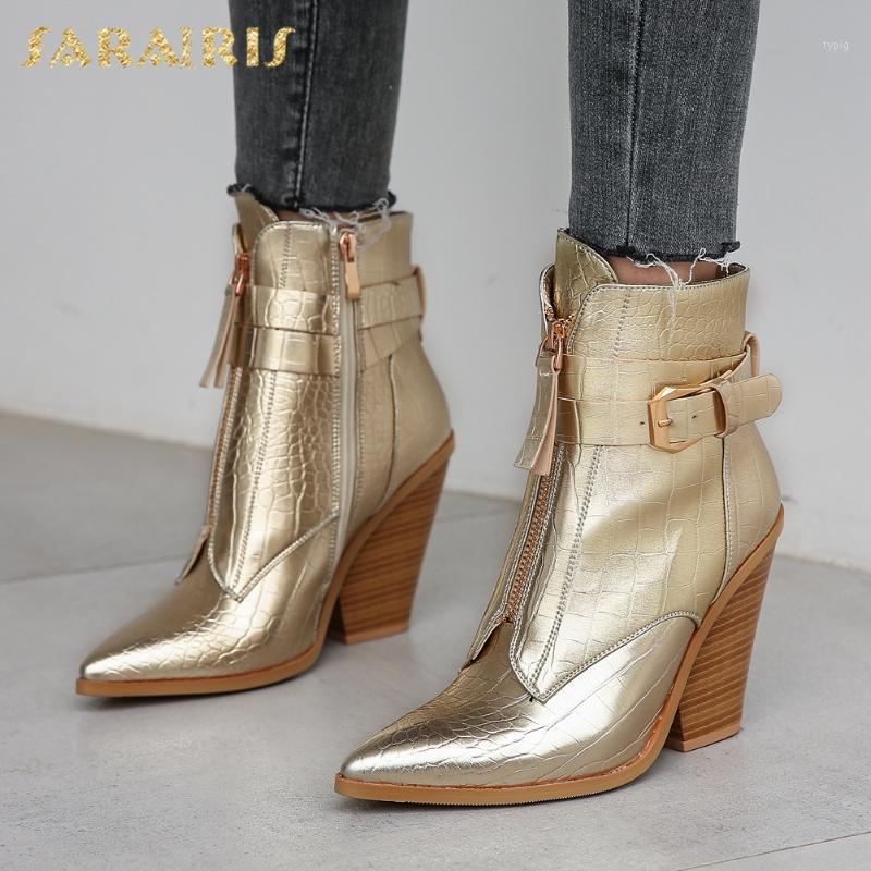 Sarairis New Design 2021 Square Heel Pointed Toe Shoes Ladies Booties Zipper High Heels Belt Buckle Trendy Boots Woman Shoes1, Gold
Sarairis New Design 2021 Square Heel Pointed Toe Shoes Ladies Booties Zipper High Heels Belt Buckle Trendy Boots Woman Shoes1, Gold