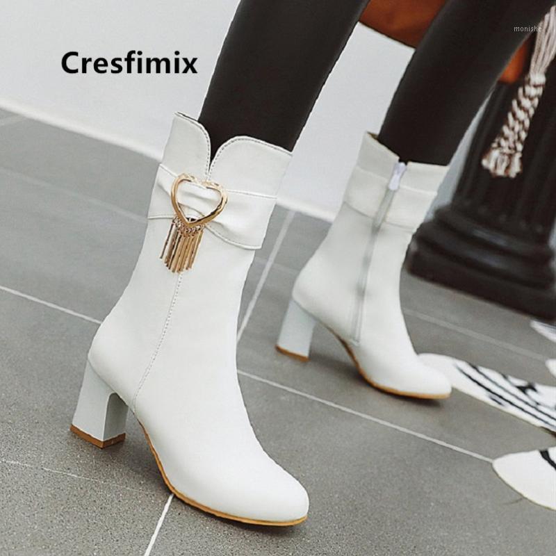 Cresfimix Women Classic High Quality White Pu Leather High Heel Boots Female Fashion Pink Round Toe Boots Sweet C60881
Cresfimix Women Classic High Quality White Pu Leather High Heel Boots Female Fashion Pink Round Toe Boots Sweet C60881