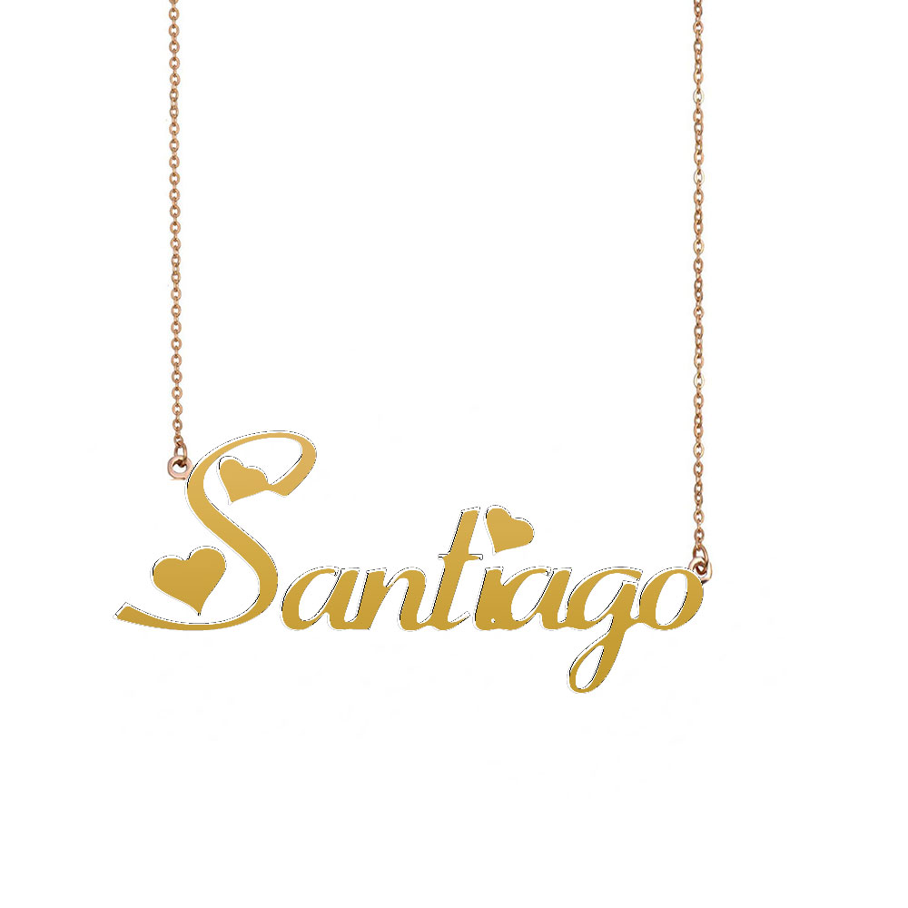 Santiago Name Necklace Custom Nameplate Pendant for Women Girls Birthday Gift Kids Best Friends Jewelry 18k Gold Plated Stainless Steel, Silver
Santiago Name Necklace Custom Nameplate Pendant for Women Girls Birthday Gift Kids Best Friends Jewelry 18k Gold Plated Stainless Steel, Silver