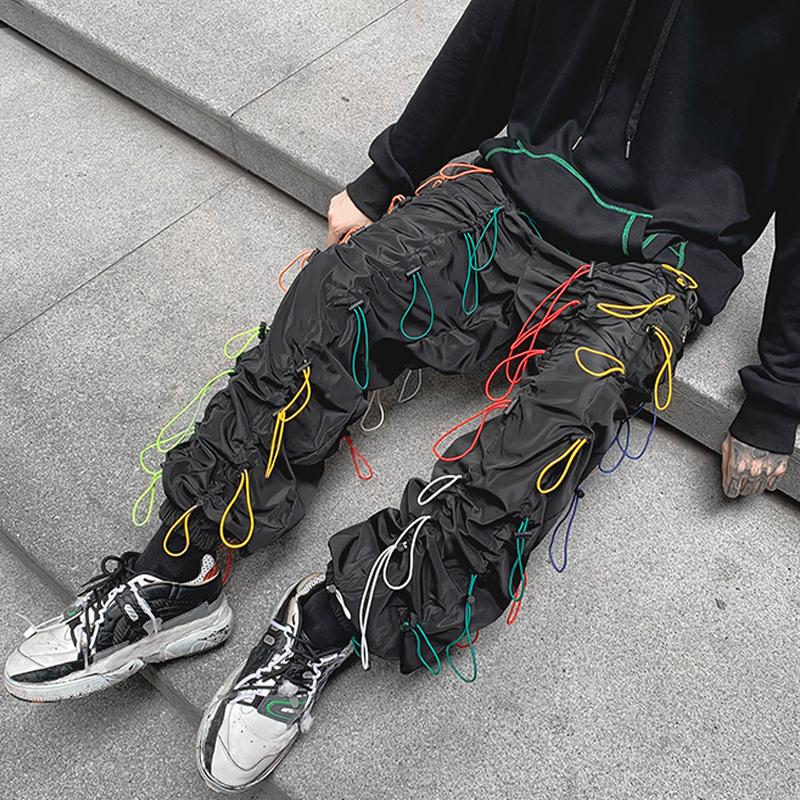 New Arrival Hot Sale Colorful Elastic Rubber Bands Fashion Straight-Leg Men's Jogger Harem Pants Hip Hop Stage Trousers Loose, Black
New Arrival Hot Sale Colorful Elastic Rubber Bands Fashion Straight-Leg Men's Jogger Harem Pants Hip Hop Stage Trousers Loose, Black