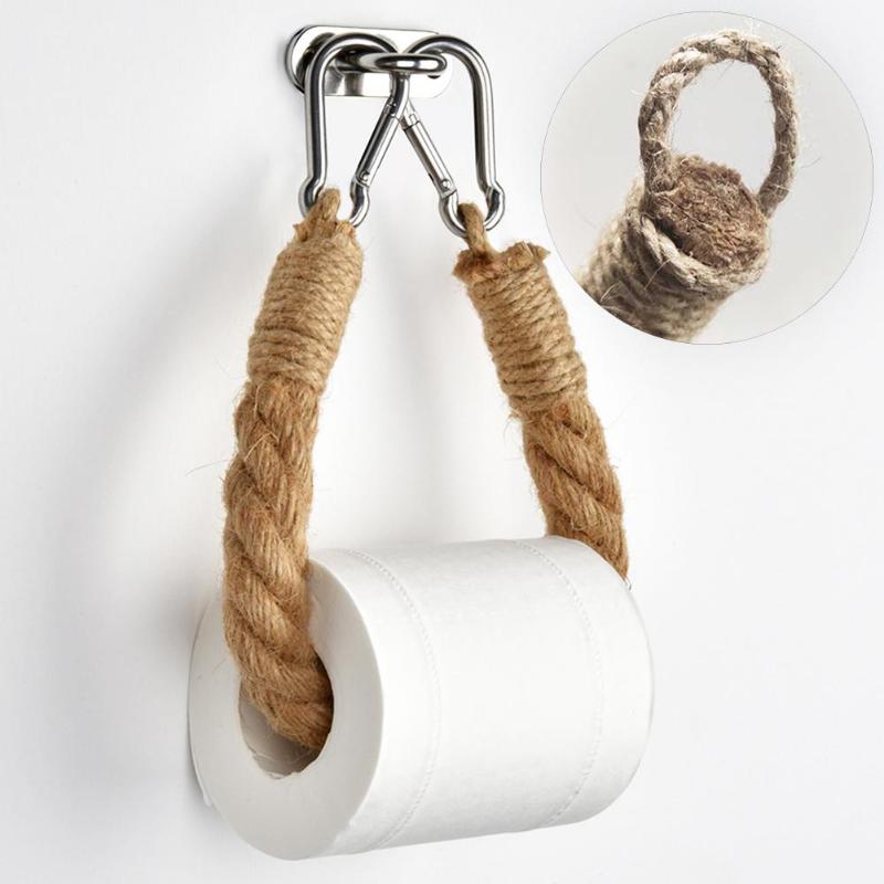 Retro Kitchen Roll Paper Accessory Towel Hanging Rope Toilet Paper Holder Stainless Steel Bathroom Decor Rack Holders
Retro Kitchen Roll Paper Accessory Towel Hanging Rope Toilet Paper Holder Stainless Steel Bathroom Decor Rack Holders