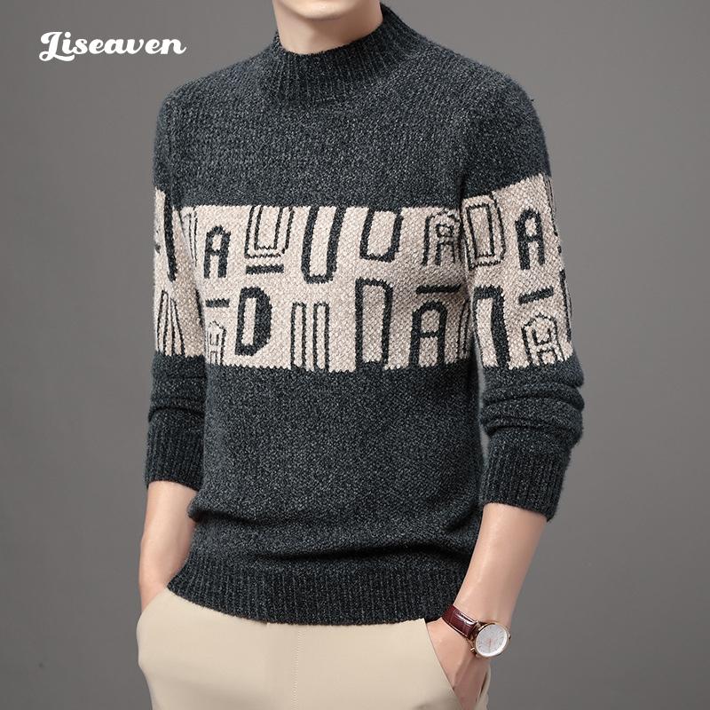 Men's Sweaters Liseaven Knitwear Mens Pull Homme 2021 Fashion Design Male Tops Casual Streetwear Pullover, White;black
Men's Sweaters Liseaven Knitwear Mens Pull Homme 2021 Fashion Design Male Tops Casual Streetwear Pullover, White;black