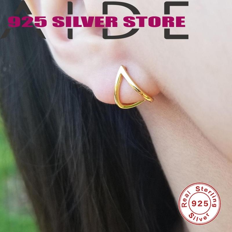 Stud Aide 925 Sterling Silver Earring For Women Inverted Triangle Piercing Boucle Oreille Femme Party Support Customized
Stud Aide 925 Sterling Silver Earring For Women Inverted Triangle Piercing Boucle Oreille Femme Party Support Customized