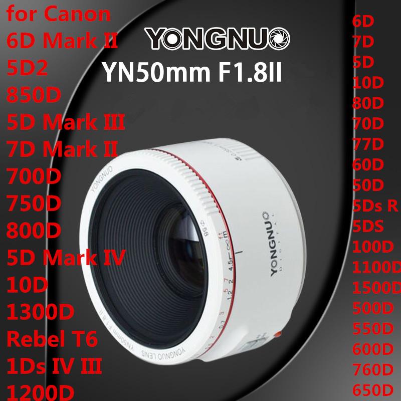 YONGNUO YN EF 50mm f/1.8 AF Lens Aperture Auto Focus YN50mm f1.8 YN50mm F1.8 II lens for Canon EOS 600D 700D 750D DSLR Cameras
YONGNUO YN EF 50mm f/1.8 AF Lens Aperture Auto Focus YN50mm f1.8 YN50mm F1.8 II lens for Canon EOS 600D 700D 750D DSLR Cameras