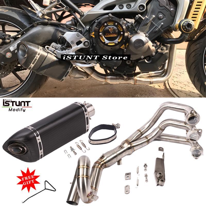 Full Motorcycle Escape Exhaust System For MT09 FZ09 MT-09 FZ-09 Tracer 900 Header Loop Front Pipe carbon fiber Muffler Slip-On1
Full Motorcycle Escape Exhaust System For MT09 FZ09 MT-09 FZ-09 Tracer 900 Header Loop Front Pipe carbon fiber Muffler Slip-On1