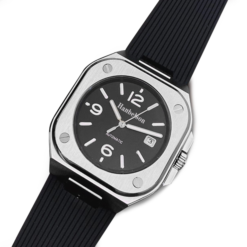 Men Automatic Watches Silver Case Black Stainless 40mm Mens 2813 Mechanical Orologio di Lusso Rubber Strap Wristwatch Date, 3.black case (silver dial)
Men Automatic Watches Silver Case Black Stainless 40mm Mens 2813 Mechanical Orologio di Lusso Rubber Strap Wristwatch Date, 3.black case (silver dial)