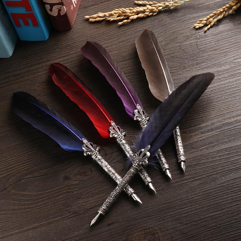 1 Set Multicolor Retro Quill Dip Pen Turkey Feather Pen Quill Oblique + 5 Nibs+ Set Gift Writing Tools Office School Supply1, Red
1 Set Multicolor Retro Quill Dip Pen Turkey Feather Pen Quill Oblique + 5 Nibs+ Set Gift Writing Tools Office School Supply1, Red