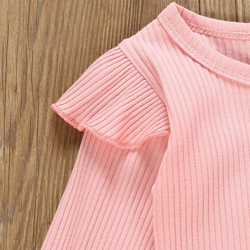 Newborn Baby Girls Clothes Sets Long Sleeve Romper Tops Strap Flower Dress Headband Infant Toddler Clothing Cute Outfit Set LJ201223