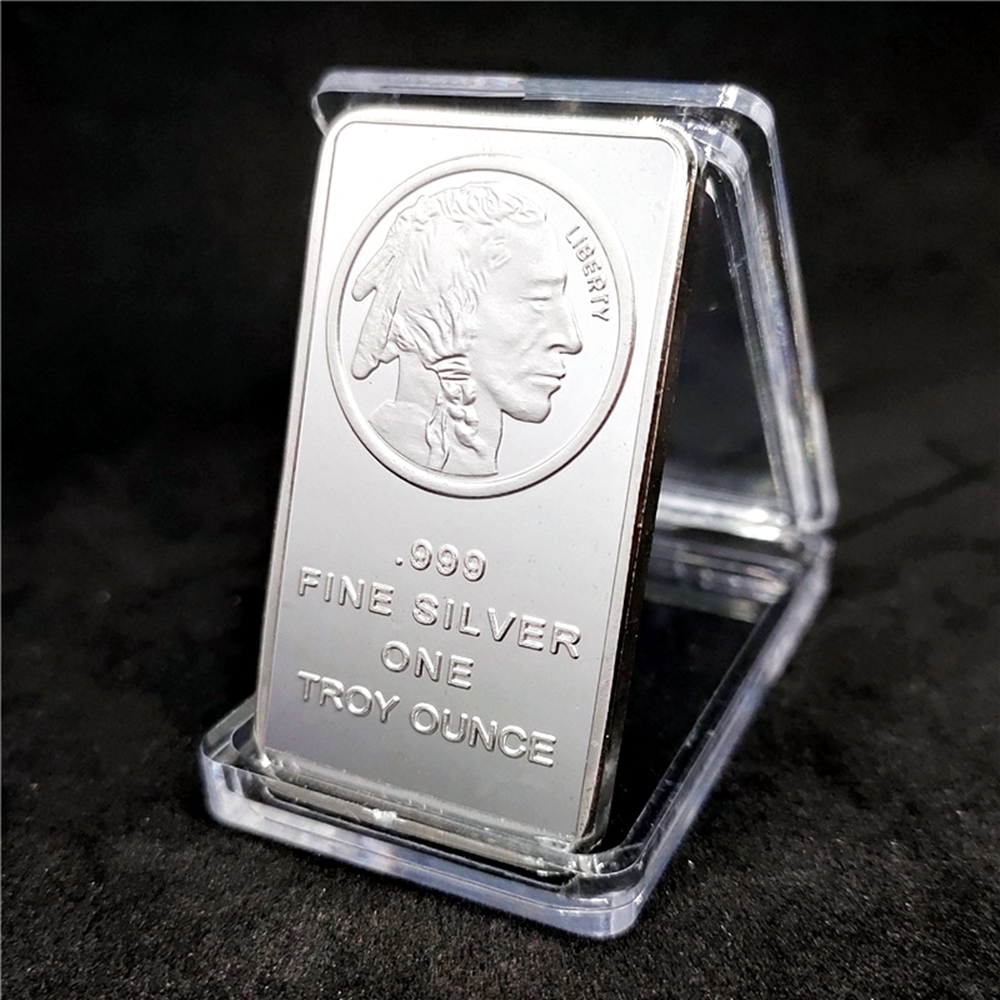 10pcs Non Magnetic USA Fine Silver Bullion Bar Union Buffalo 1OZ One Troy Ounce Liberty Commemorative Coin Collectible Gift
10pcs Non Magnetic USA Fine Silver Bullion Bar Union Buffalo 1OZ One Troy Ounce Liberty Commemorative Coin Collectible Gift
