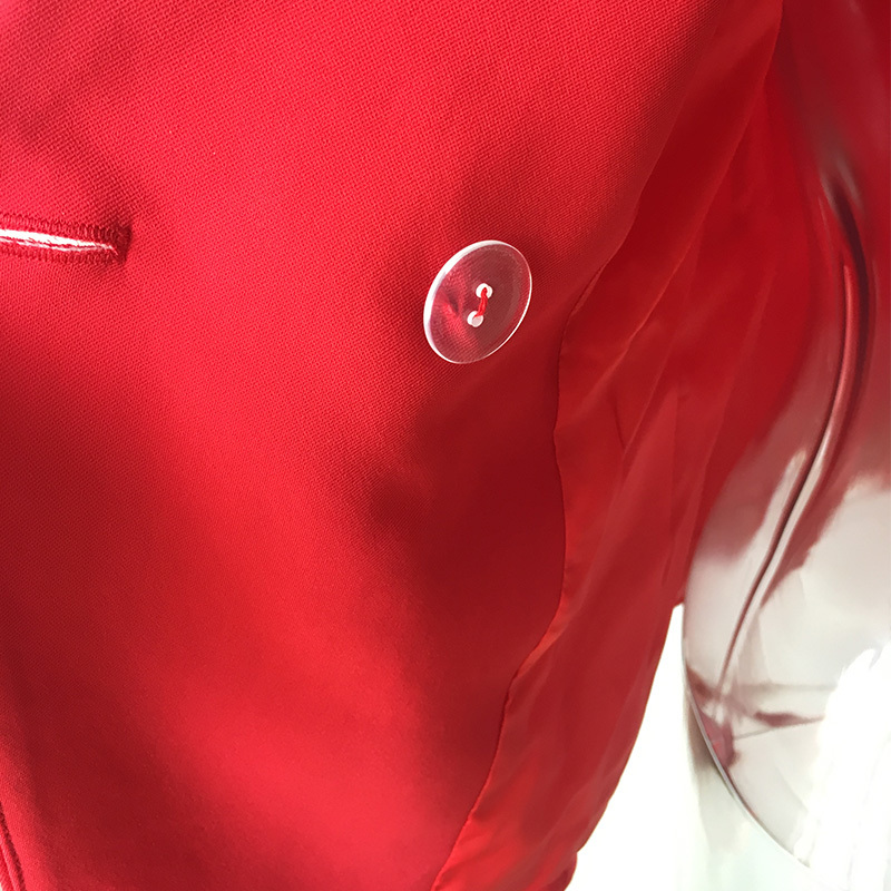 HarleyFashion European American Women Casual Blazer Double Breasted High Quality Plus Size Red Blazers 201008