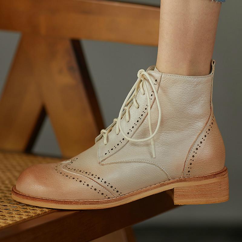2020 New Fashion Lace Up Ankle Boots High Quality Genuine Leather Round Toe Soild Med Heel Women Shoes Hot Sale Work Warm Boots, Beige
2020 New Fashion Lace Up Ankle Boots High Quality Genuine Leather Round Toe Soild Med Heel Women Shoes Hot Sale Work Warm Boots, Beige