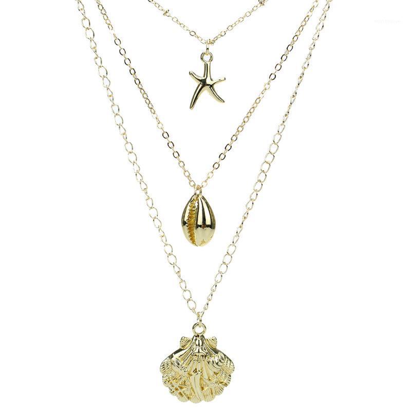 Cross-Border New European and American Beach Style Summer Metal Conch Necklace Simple Multi-Layer Starfish Shell Necklace1
Cross-Border New European and American Beach Style Summer Metal Conch Necklace Simple Multi-Layer Starfish Shell Necklace1