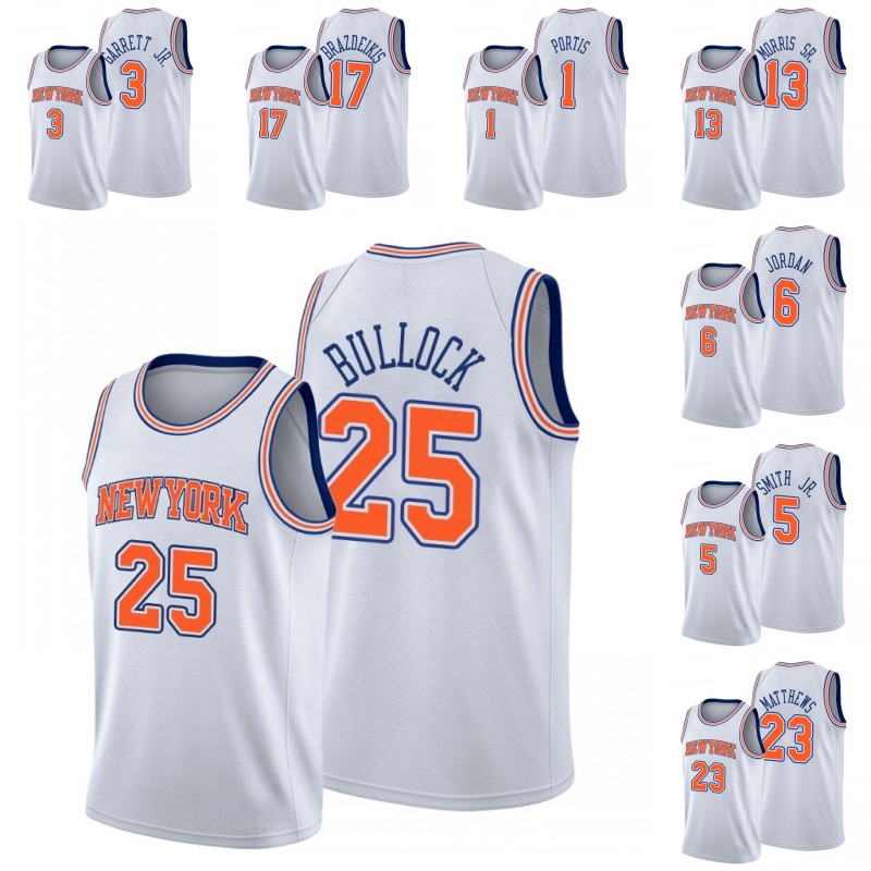 New York Knicks Men R.J. Barrett Tim Hardaway Jr. Iggy Brazdeikis Bobby Portis Henry Ellenson Reggie Bullock Jersey, Black
New York Knicks Men R.J. Barrett Tim Hardaway Jr. Iggy Brazdeikis Bobby Portis Henry Ellenson Reggie Bullock Jersey, Black