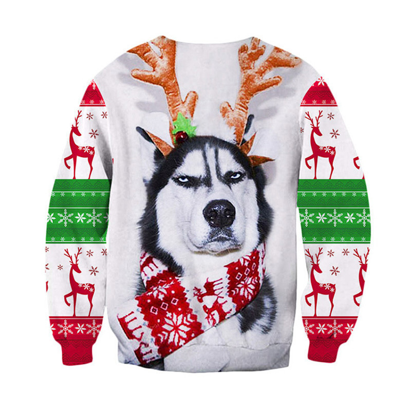 Funny Christmas Sweater Men Women Ugly Christmas Sweater For Holidays Santa Elf Sweater Autumn Winter Pullover Sweaters Clothing 201117