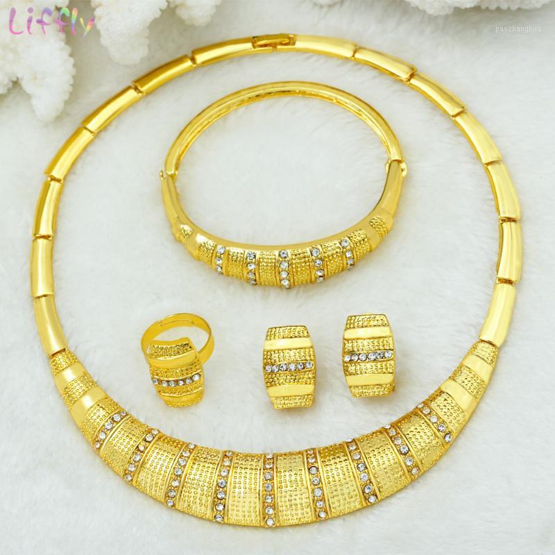 Earrings & Necklace Liffly Bridal 24k Gold Jewelry Sets Nigerian African Wedding Dubai Wholesale, Silver
Earrings & Necklace Liffly Bridal 24k Gold Jewelry Sets Nigerian African Wedding Dubai Wholesale, Silver