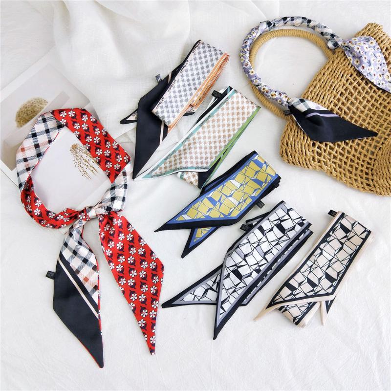 2020 New Japanese Scarfs Chic Plaid Twill Small Neckerchief Silk Scarf for women hair Ribbon All-match Necktie Bag Strap 4X110CM
2020 New Japanese Scarfs Chic Plaid Twill Small Neckerchief Silk Scarf for women hair Ribbon All-match Necktie Bag Strap 4X110CM