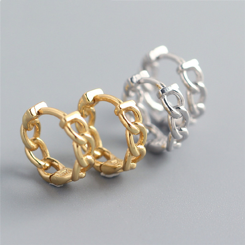 Februaryfrost Brand Designer 100% 925 Sterling Silver Fashion Chain Design Stud Earrings for Women fashion designer women simple earrings
Februaryfrost Brand Designer 100% 925 Sterling Silver Fashion Chain Design Stud Earrings for Women fashion designer women simple earrings